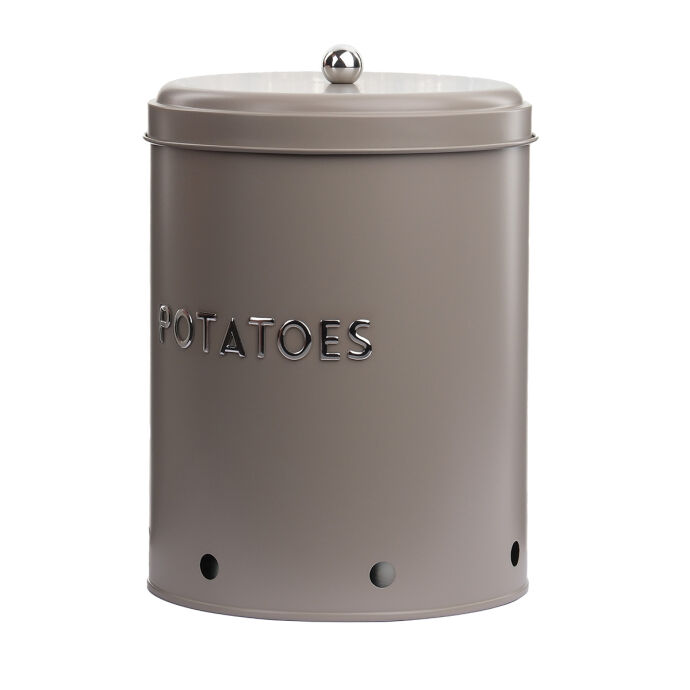 Galvaniz Metal Gri  Potato Kutusu