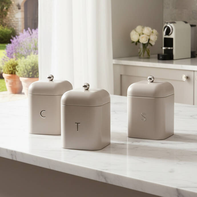 Galvaniz Metal Krem T Saklama Kutusu - 2