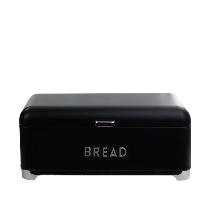 Galvaniz Metal Siyah Ekmek Kutusu - 2