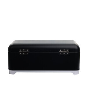 Galvaniz Metal Siyah Ekmek Kutusu - 4