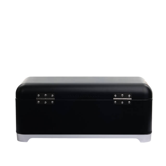 Galvaniz Metal Siyah Ekmek Kutusu - 4