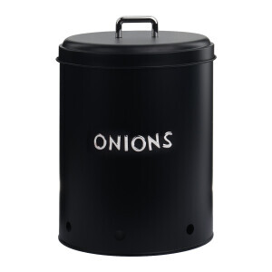 Galvaniz Metal Siyah Onıon Kutusu - TepeHome