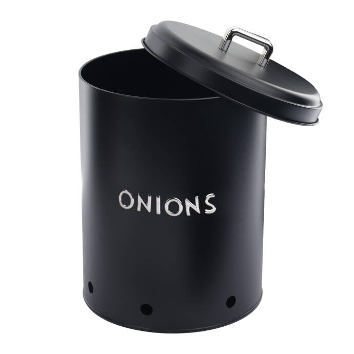 Galvaniz Metal Siyah Onıon Kutusu - 5