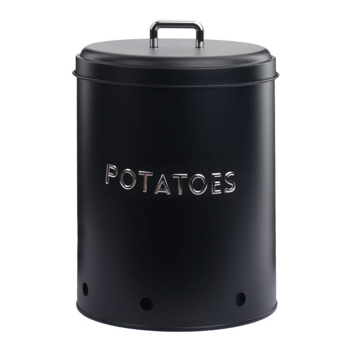 Galvaniz Metal Siyah Potato Kutusu - 1