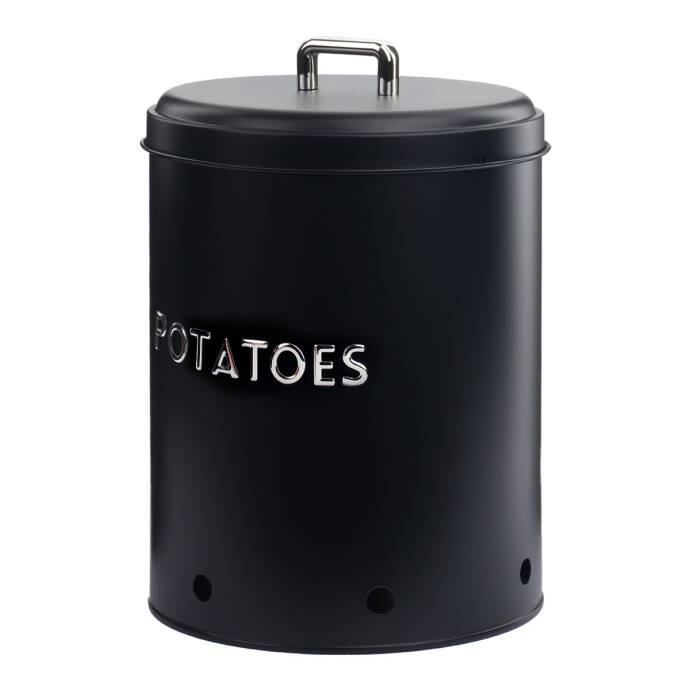 Galvaniz Metal Siyah Potato Kutusu - 3