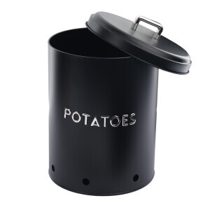 Galvaniz Metal Siyah Potato Kutusu - 5
