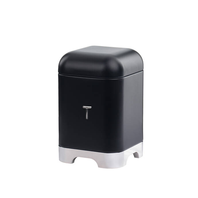 Galvaniz Metal Siyah T Saklama Kutusu - 1