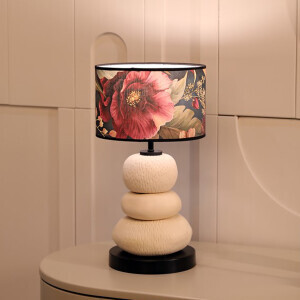 Harmony Çiçek Desenli Abajur - TepeHome (1)