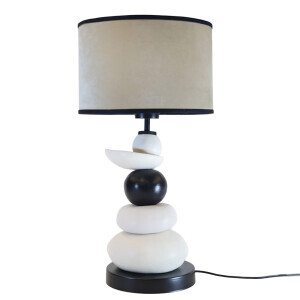 Harmony Kadife Şapkalı Abajur - TepeHome