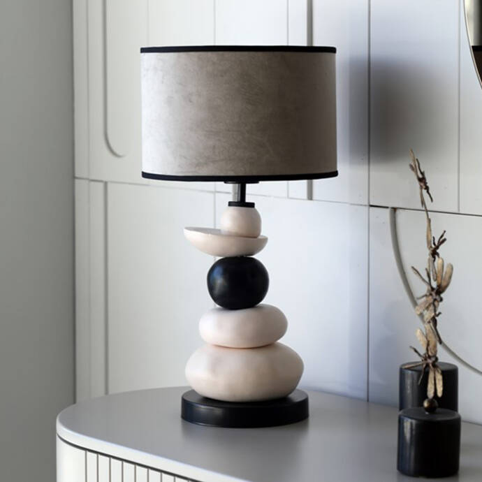 Harmony Kadife Şapkalı Abajur - 2