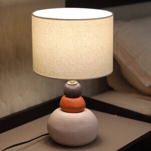 Harmony Keten Şapkalı Abajur - TepeHome (1)