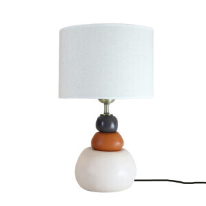 Harmony Keten Şapkalı Abajur - TepeHome