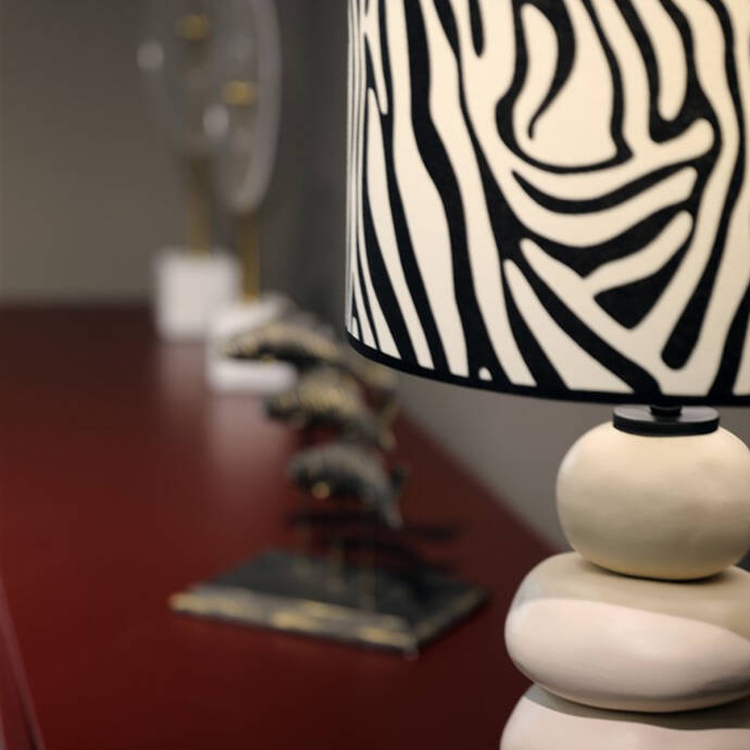 Harmony Zebra Şapkalı Abajur - 3