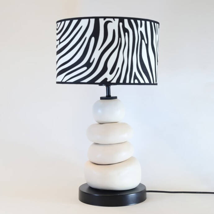 Harmony Zebra Şapkalı Abajur - 1
