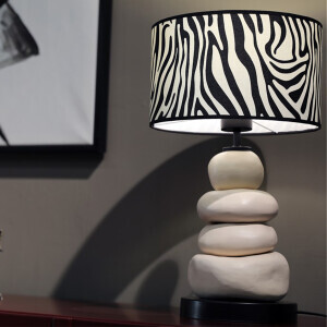 Harmony Zebra Şapkalı Abajur - TepeHome (1)