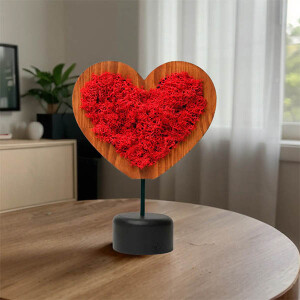 Heart Yosunlu Dekoratif Obje - TepeHome (1)