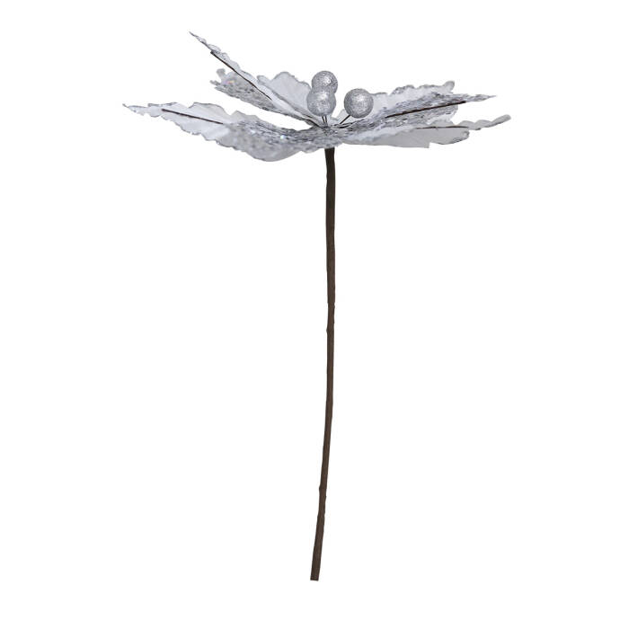 İnci Süslemeli Beyaz Ağaç Çiçeği 25 Cm - 3