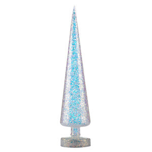 Işıltılı Konik 11 Ledli Dekor Cam Ağacı - TepeHome