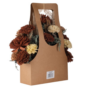 Kağıt Çanta Stili Kuru Çiçek Dekoru - TepeHome (1)