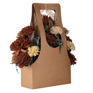 Kağıt Çanta Stili Kuru Çiçek Dekoru - 3