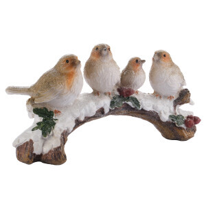 Karlı Dalda Oturan Kuşlar Dekoratif Obje - TepeHome (1)