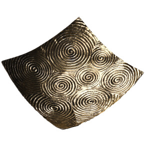 Kase Girdap Dekoratif Antik Gold40x40x10 - 3