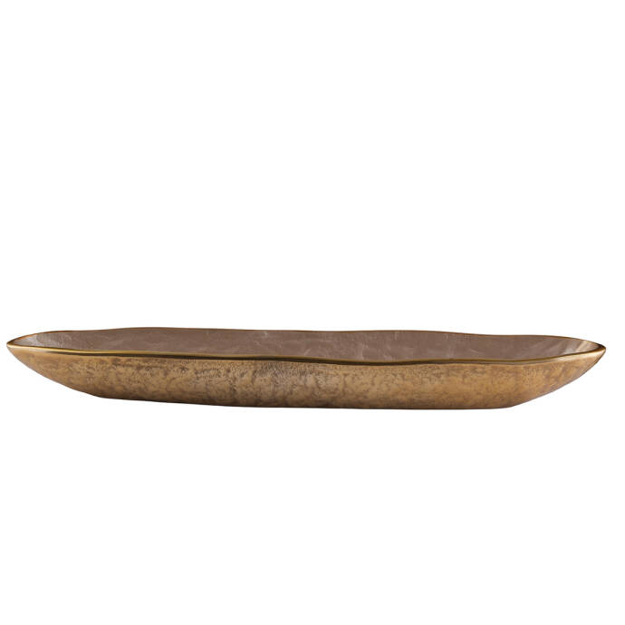 Kase Uzun Dekoratif Obje Antik Gold - 1