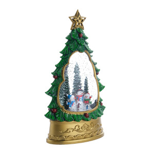 Kış Masalı Çam Ağacı Figürü Kar Küresi - 3