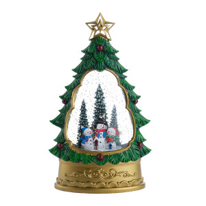 Kış Masalı Çam Ağacı Figürü Kar Küresi - TepeHome