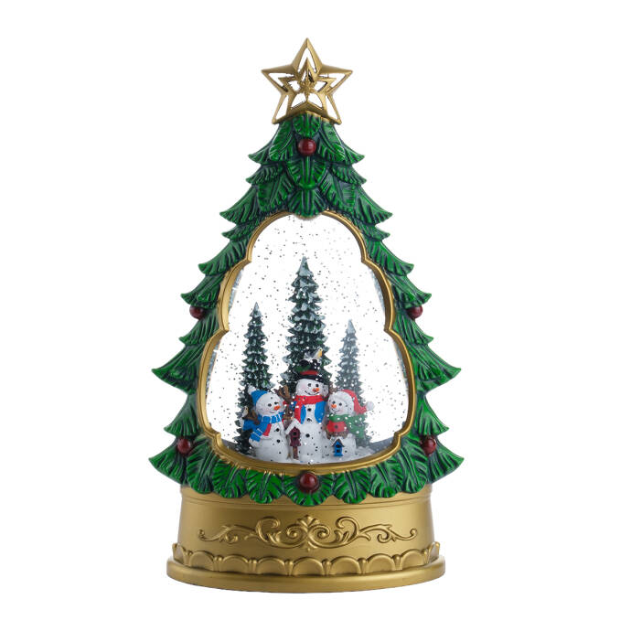 Kış Masalı Çam Ağacı Figürü Kar Küresi - 1