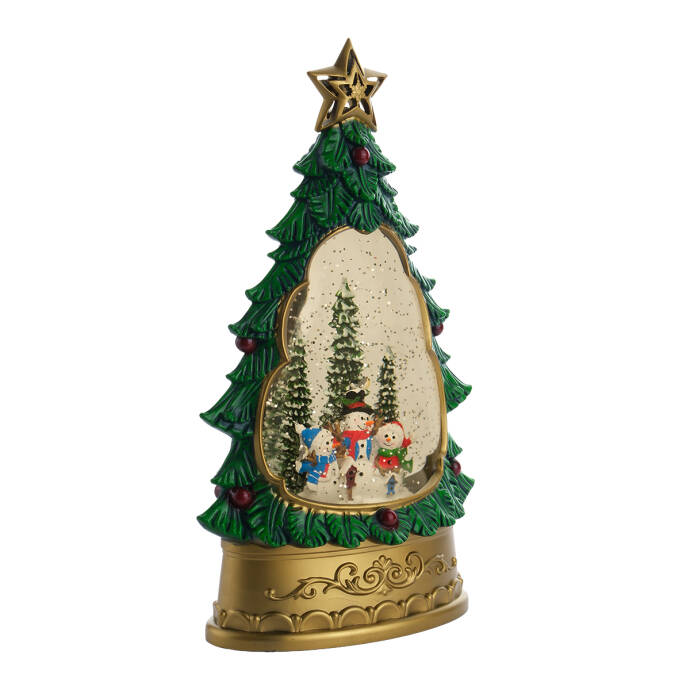 Kış Masalı Çam Ağacı Figürü Kar Küresi - 2