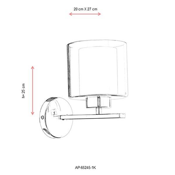 Ap-65245-1K Krom Aplik 20X27 - 3
