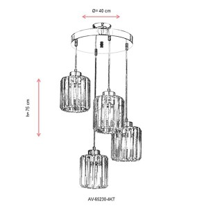 Av-65230-4Kt Krom Modern Avize - TepeHome (1)