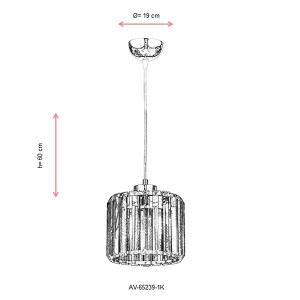 Av-65239-1K Krom Modern Avize - TepeHome (1)