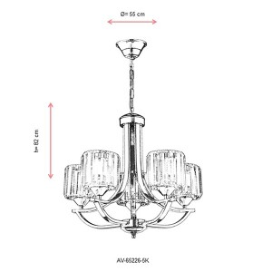 Av-65226-5K Krom Modern Avize - TepeHome (1)
