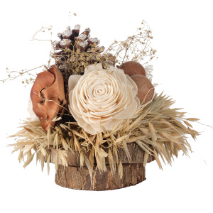 Kuru Çiçek Ahşap Dilim Dekoru - TepeHome (1)