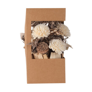 Kuru Çiçek Kağıt Fener Kutulu - TepeHome