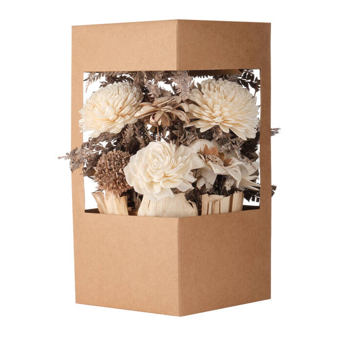 Kuru Çiçek Kağıt Fener Kutulu - 2