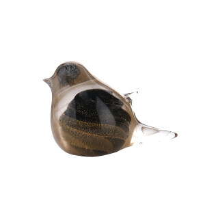 Kuş Figürlü Siyah Cam Dekoratif Obje - 3