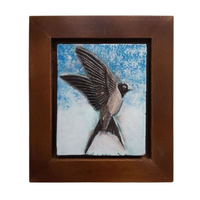 Kuş Figürü Dekoratif  Pano 3  30X26 Cm