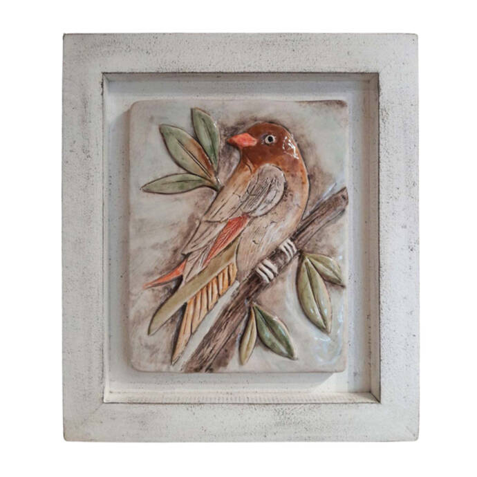 Kuş Pano7 Beyaz 30X26 Cm - 1