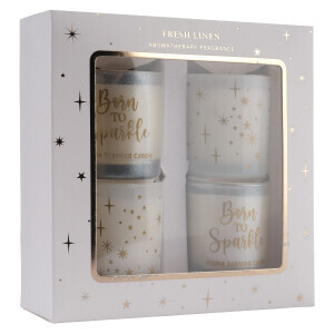 Kutulu Beyaz Cam Dekor Mum - TepeHome (1)