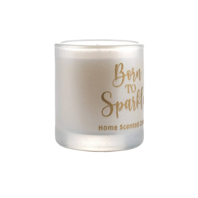 Kutulu Beyaz Cam Dekor Mum - 6