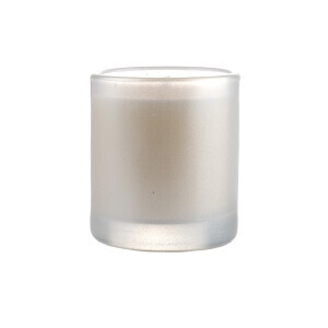 Kutulu Beyaz Cam Dekor Mum - 7