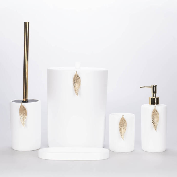 Leaf Banyo Seti Beyaz Altın - 1