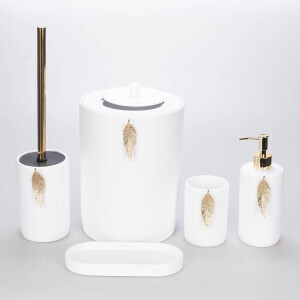 Leaf Banyo Seti Beyaz Altın - 3