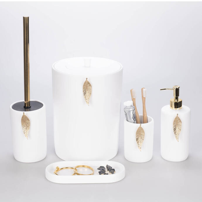 Leaf Banyo Seti Beyaz Altın - 2