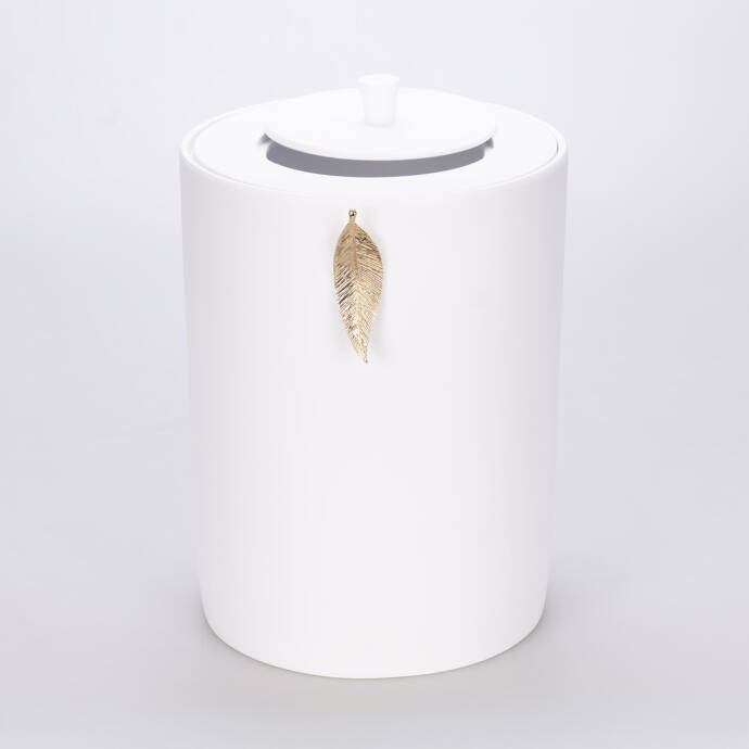 Leaf Çöp Kovası Beyaz Altın - 2