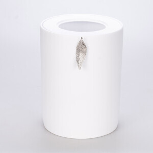 Leaf Çöp Kovası Beyaz Gümüş - 3