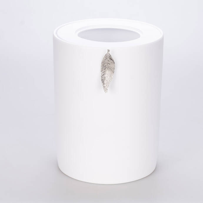 Leaf Çöp Kovası Beyaz Gümüş - 3